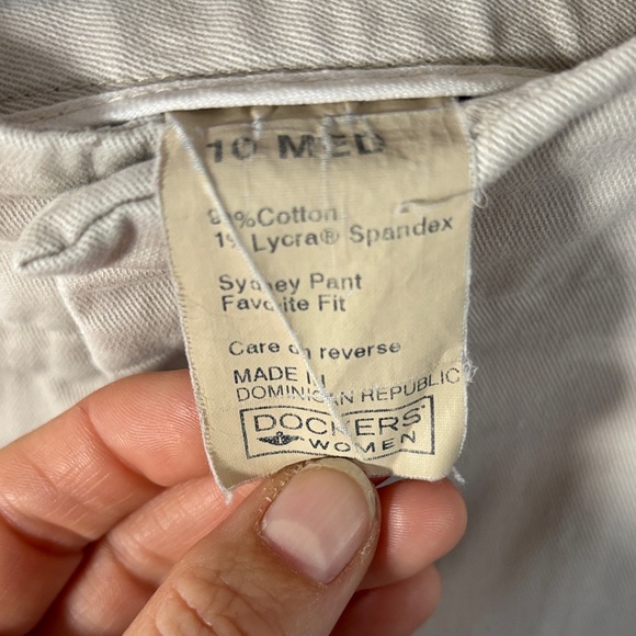 Dockers Light Cream Straight Leg Women's Pants - Picture 4 of 7